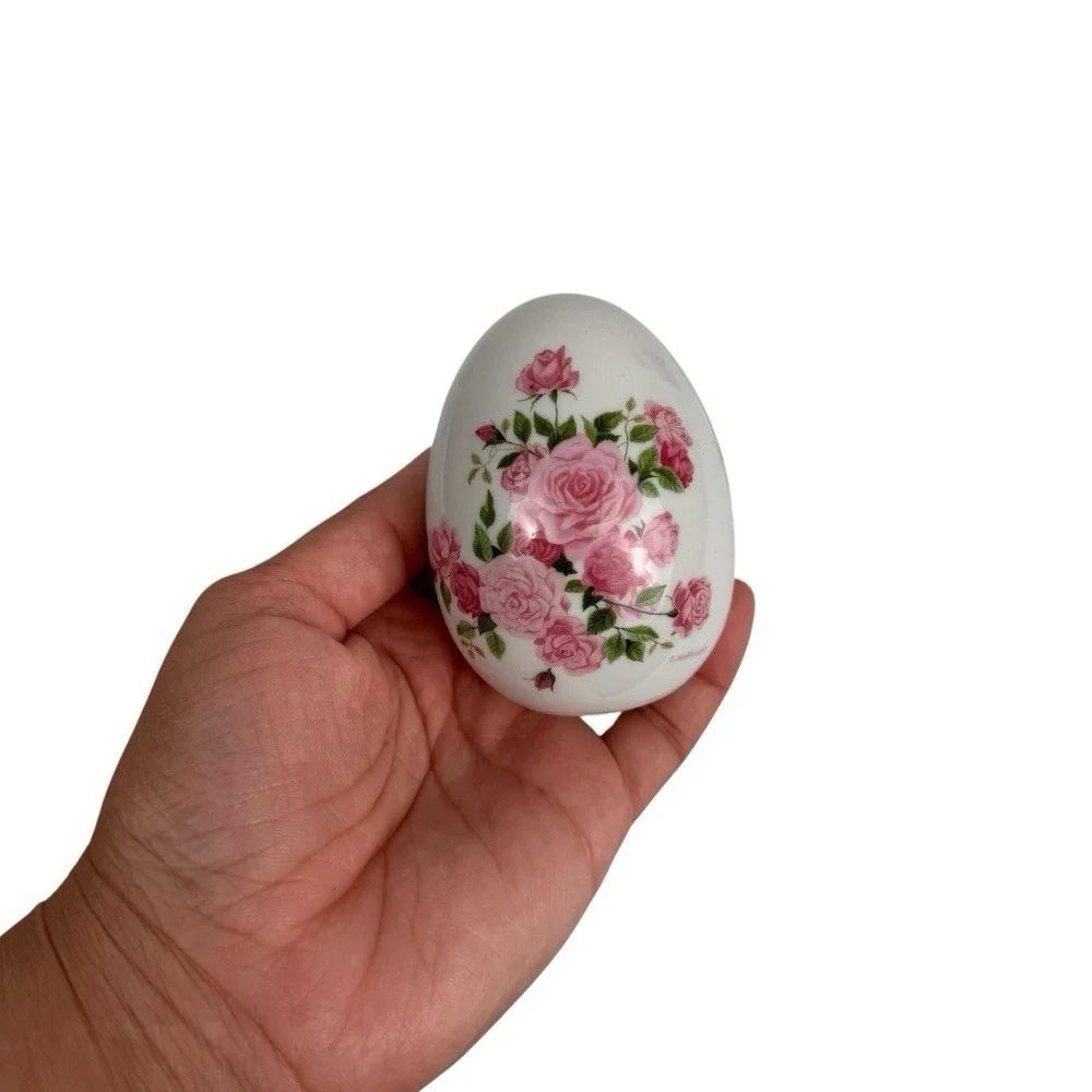 Vintage Set Of 3 Avon Porcelain Eggs - Four Seasons‎ - Birds Roses C14Q